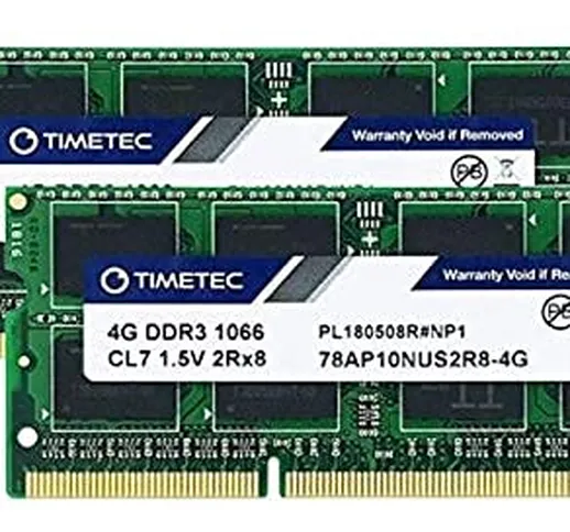 Timetec Hynix IC compatible with Apple 8GB Kit (2x4GB) DDR3 PC3-8500 1066MHz memory upgrad...