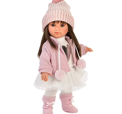 Llorens 1053528 - Bambola Sara con capelli castani e occhi castani, 35 cm