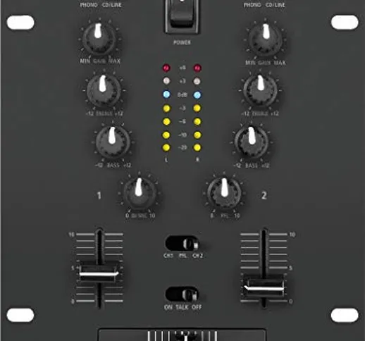 IMG Stage Line MPX-1/BK - DJ Mixer 2-canali stereo