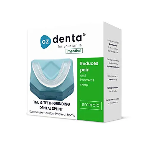 2 x Menthol Bite Dentale Notturno Automodellante anti Bruxismo Apparecchio Digrignare i de...