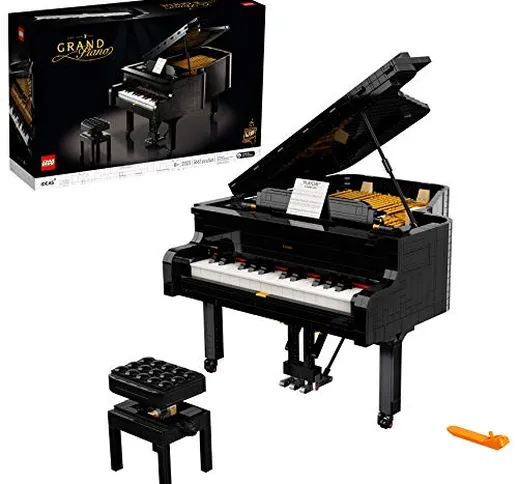 LEGO Ideas Grand Piano 21323 Model Building Kit, Build Your Own Playable Grand Piano, An E...