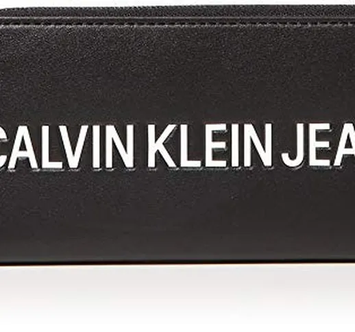 Calvin Klein Sculpted Zip Around - Borse a tracolla Donna, Nero (Black), 1x1x1 cm (W x H L...