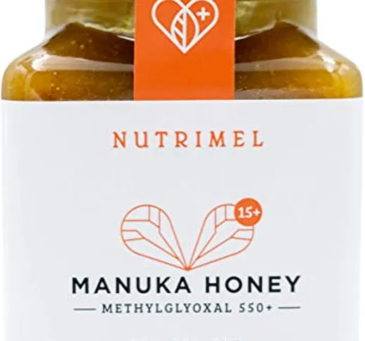 NUTRIMEL Miele de Manuka 15+ (MGO 550+) testato e certificato | 100% puro Nuova Zelanda |...