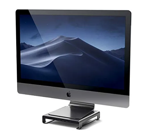 SATECHI Stand in Alluminio Tipo C iMac con Porta trasferimento Dati USB-C, USB 3.0, Slot s...