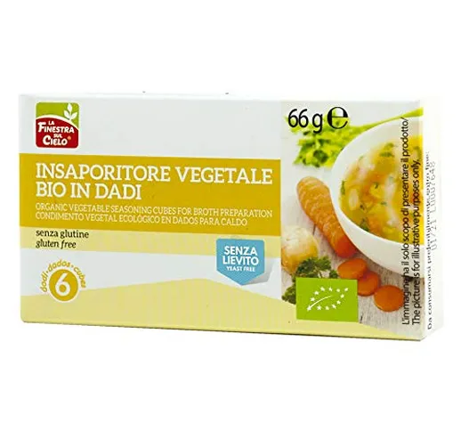 La Finestra Sul Cielo  Brodo Vegetale senza Lievito - 6 Dadi Bio - 70 gr (Confezione da 24...