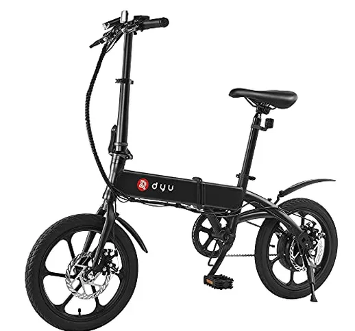 Bici elettrica, DYU 16"bicicletta elettrica Smart Folding Electric Bike, 240W motore 36V 5...