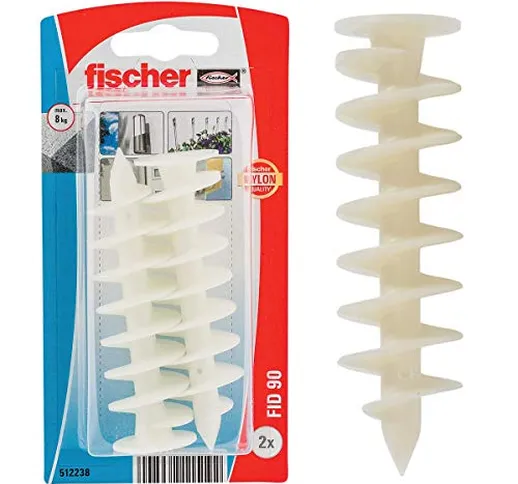 Fischer FID 90, Tasselli per Fissaggio su Cappotto e Pannelli Isolanti, per Spessori min 9...