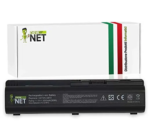 New Net Batteria EV06 HSTNN-DB72 HSTNN-CB72 HSTNN-UB72 5200mAh Compatibile con HP Pavilon...