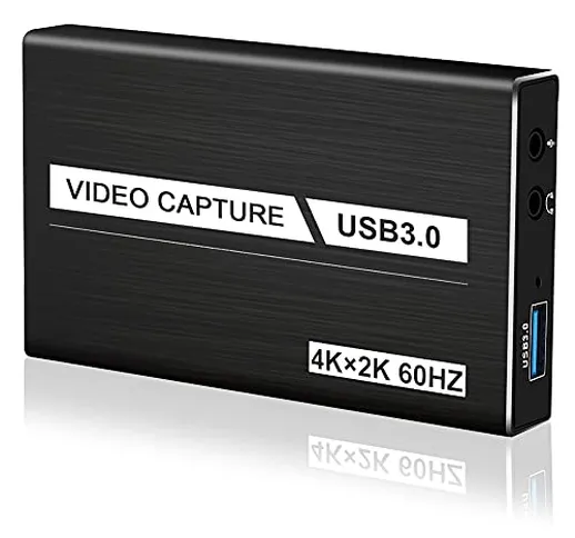 Scheda Acquisizione Video USB 3.0 4K Audio Video Grabber Con HDMI Loop-Out Video Game Capt...