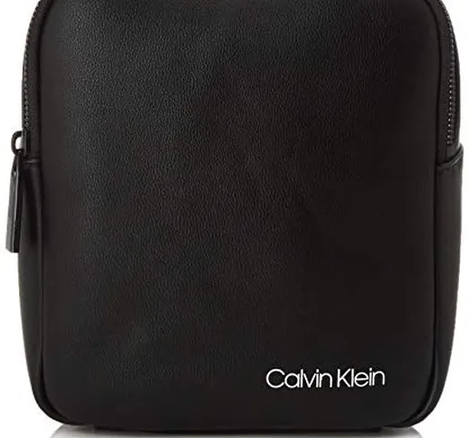 Calvin Klein United Pu 2g Mini Reporter - Borse a spalla Uomo, Nero (Blackwhite Black), 1x...