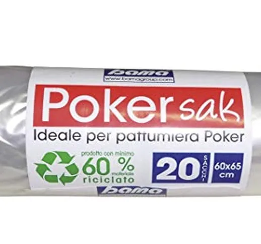 TUTTOCASA_SHOP 200 Buste Poker SAK Sacchi per PATTUMIERA Bama