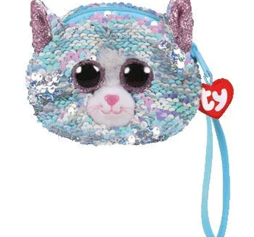 Ty Whimsy Sequin Portamonete (Gatto) Borse E Zainetti In Peluches