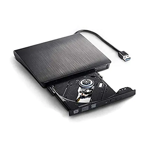 SALCAR DVD CD Masterizzatore USB 3.0 Unità di Scrittura Slot Externo 100% Nuovo Chip per M...