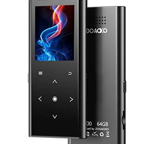 ZOOAOXO 64GB Lettore MP3, Lettore Musicale con Bluetooth 5.2, Altoparlante HD Integrato, F...