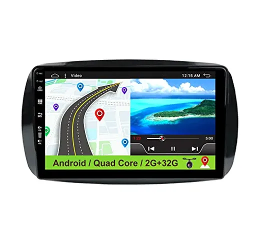 Autoradio Android 12 per Mercedes Benz Smart 453 Fortwo 2014-2020 Navigazione GPS|Telecame...