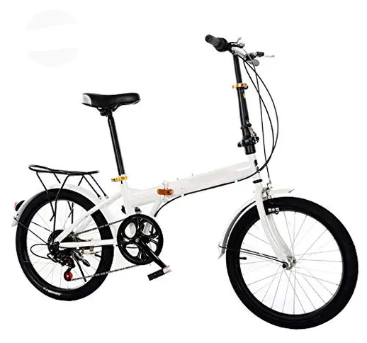 HZHI Mountain Bike Pieghevole per Bicicletta Pieghevole per Adulti a velocità variabile da...