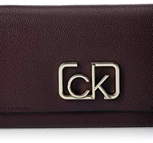 Calvin Klein Ck Cast Flap Xbody - Borse a tracolla Donna, Rosso (Merlot), 8x16x25 cm (W x...