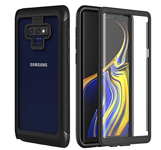 seacosmo Cover Samsung Galaxy Note 9, 360 Gradi Rugged Custodia Note 9 Antiurto Trasparent...
