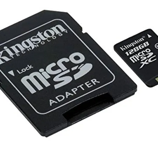Kingston SDCS/128GB Canvas Select MicroSD, Velocità UHS-I di Classe 10, fino a 80 MB/s in...