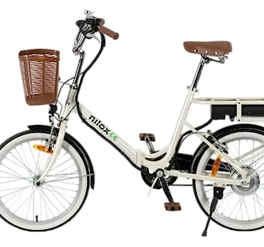 Nilox E-Bike J1 Plus, Bici Elettrica Pieghevole con Pedalata Assistita, 40 Km di Autonomia...