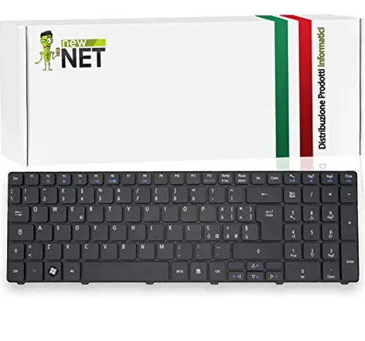 New Net - Tastiera Italiana Compatibile per Notebook Acer Aspire 7745ZT 7750 7750G 7750G-6...