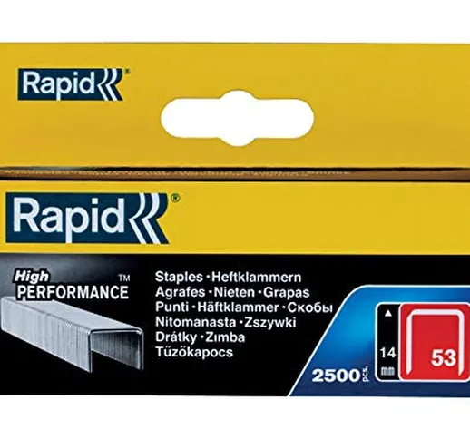 Rapid No. 53 Graffe a Filo fine 14 mm, Acciaio, 2500 unità