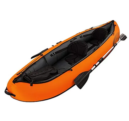 BZLLW Kayak Gonfiabile, alla deriva Gonfiabile gommone a Remi, Canoa Doppia for Due Person...