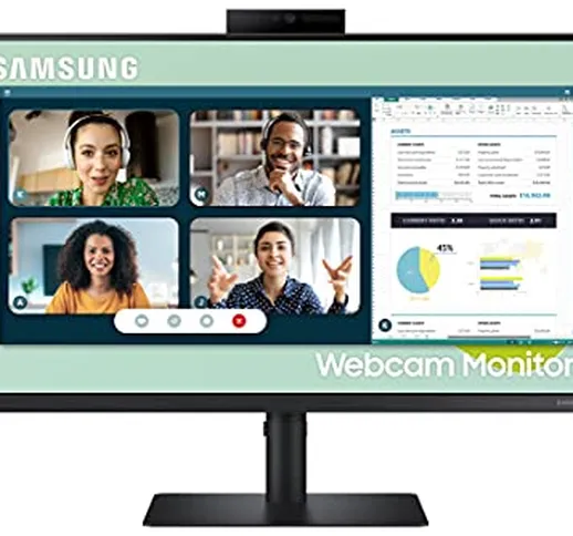 Samsung Monitor S40VA (S24A406), Flat, 24", 1920x1080 (Full HD), Built-in Camera, IPS, 75...