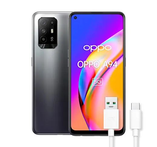 OPPO A94 Smartphone 5G, 173g, Display 6.43" AMOLED, 4 Fotocamere 48MP, RAM 8GB + ROM 128GB...