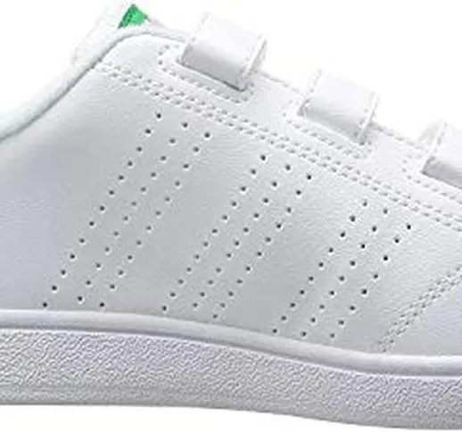 adidas Vs Advantage Clean Cmf, Scarpe da Fitness Unisex-Bambini, Bianco (Ftwwht/Ftwwht/Gre...