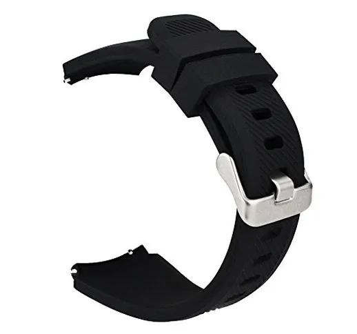 MroTech 22 mm Cinturino di Ricambio Silicone compatibile per Samsung Gear S3 Frontier/Clas...