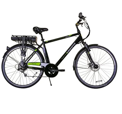 Swifty Routemaster Male, Hybrid Step Over Electric Bike Men's, Black, One Size