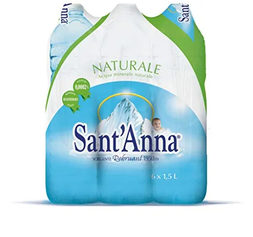 Acqua Sant'Anna naturale - sorgente Rebruant conf. da 6 bottiglie x 1,5 Lt a 0,44 centesim...