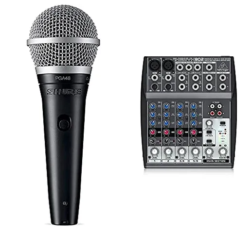 Shure Pga48 - Microfono Dinamico Per Voce Con Pattern Polare A Cardioide & Behringer Xenyx...