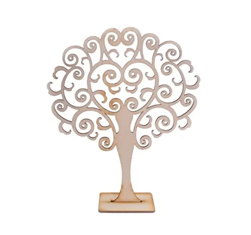 Portagioie in legno a forma di albero espositore organiser/laser Cut/20 x 0.3 x 25.5 cm