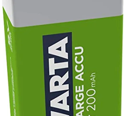 Varta Batteria Ricaricabile, 9V Transistor HR9V Eblock, 200 mAh, Confezione da 1 Pezzo, Pr...