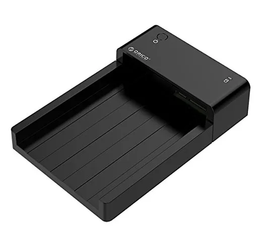 Orico - Docking station per hard disk esterno USB 3.0 e eSATA da 2,5/3,5", colore: Nero
