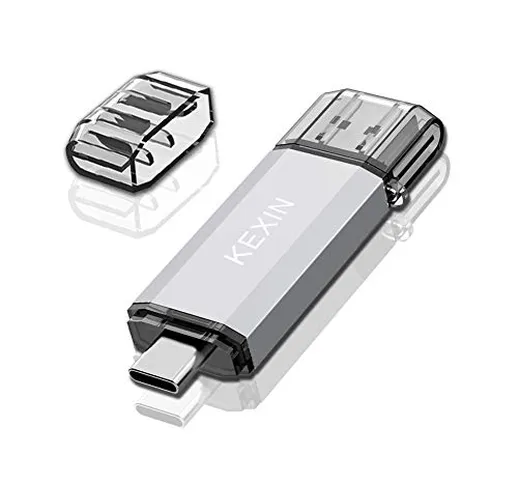 KEXIN Chiavetta USB 64GB 3.0 Pendrive 2 in 1 Memoria USB Type C 3.1 OTG Unità Flash Drive...