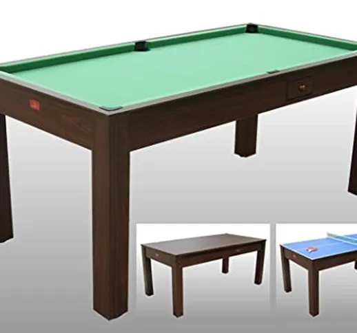 Tavolo da Biliardo Advance Multi (185 cm) - Carambola - (185 cm x 93 cm x 82 cm) - Complet...