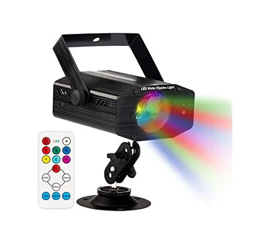 GUSODOR Luci da Palco Luci Discoteca con 7 colori Luci Proiettore Effetto Mini LED Illumin...