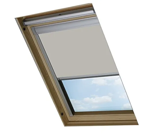 Bloc Skylight Blind MK04- Tenda a Rullo Oscurante per Lucernari Velux, Colore Grigio Pietr...