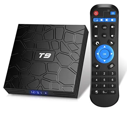 TUREWELL T9 Android 9.0 TV BOX 2GB RAM/16GB ROM Support 2.4/5.0Ghz WiFi BT4.0 RK3318 Quad-...