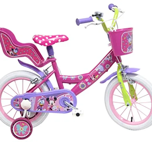 Disney Minnie-Bicicletta per bambini, 16'', Multicolore