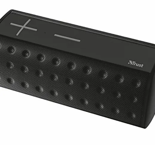 Trust Urban Deci Altoparlante Portatile Bluetooth da 20 W A Prova di Schizzi Ipx4, Nero