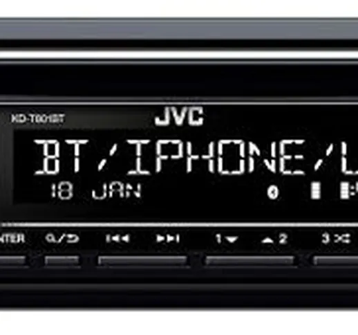 JVC KD-T801BT sintonizzatore CD Bluetooth, pannello piatto, USB, AUX