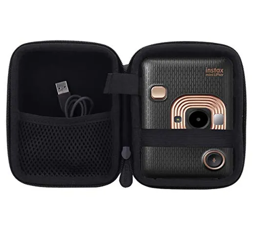 Viaggio Borsa Custodia Rigida per Fujifilm Instax Mini LiPlay/Link di Aenllosi (Nero)