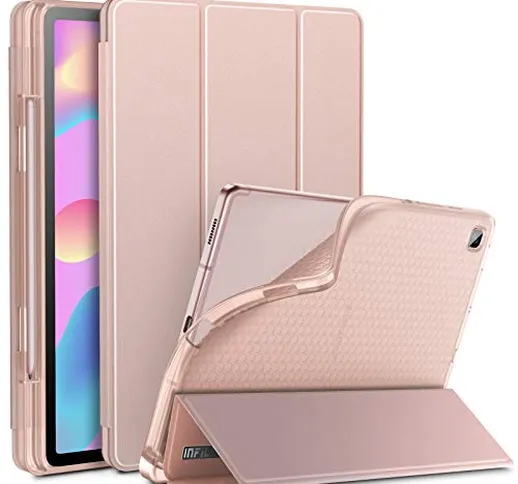 INFILAND Cover per Samsung Galaxy Tab S6 Lite 10,4 2020, Morbida in TPU Trasparente Custod...