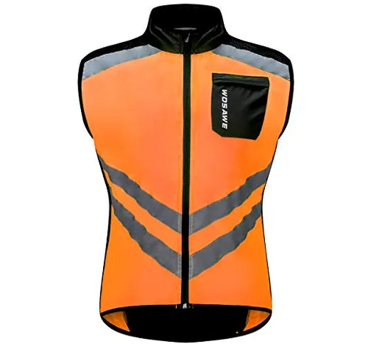 WOSAWE Maglia da Uomo Senza Maniche da Ciclismo Traspirante Estate Sport all'Aria Aperta U...