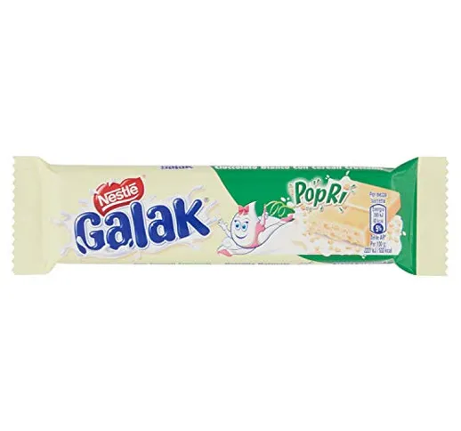 Nestlé Galak Popri Barretta Cioccolato Bianco con Cereali -18 Pezzi da 35 g