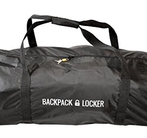 Backpack Locker - Sacca Zaino Per Aereo - Bosa Grande A Spalla - Lucchetto Gratis (Nero, 1...